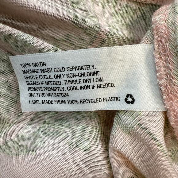 Women's Aguabendita for Target Pale Pink Floral Sundress Ruffle Bottom Size M - Picture 4 of 9